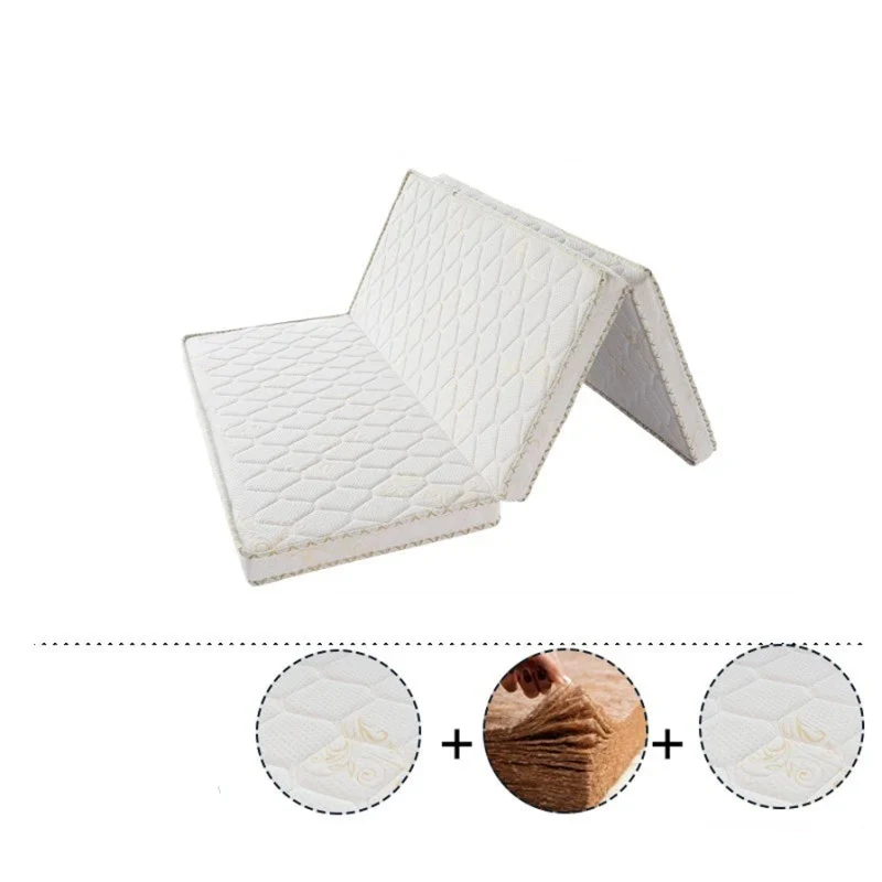 Matelas En Coco Pliable Blanc - Image 2