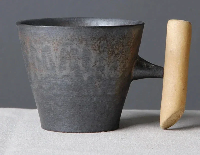 Mug japonais avec poignée en bois - Image 16