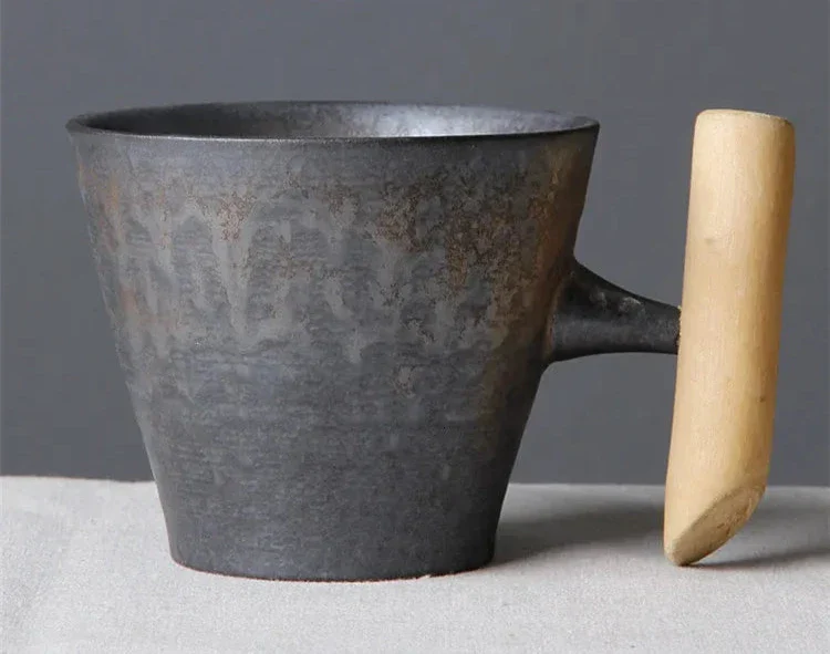 Mug japonais avec poignée en bois - Image 5