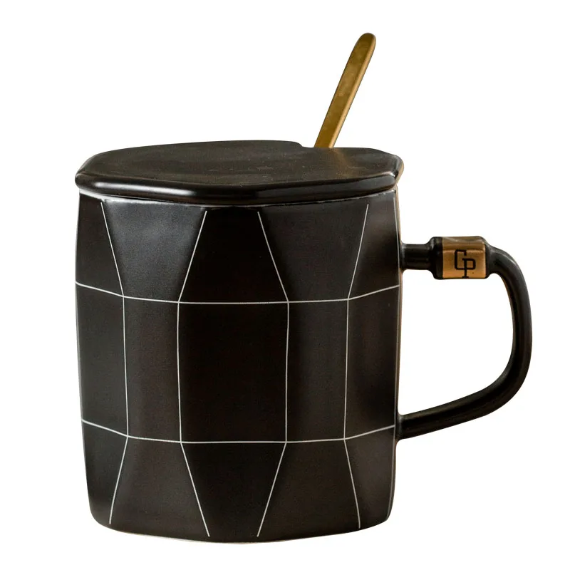 Mug Japonais Géométrique À Couvercle - Image 4
