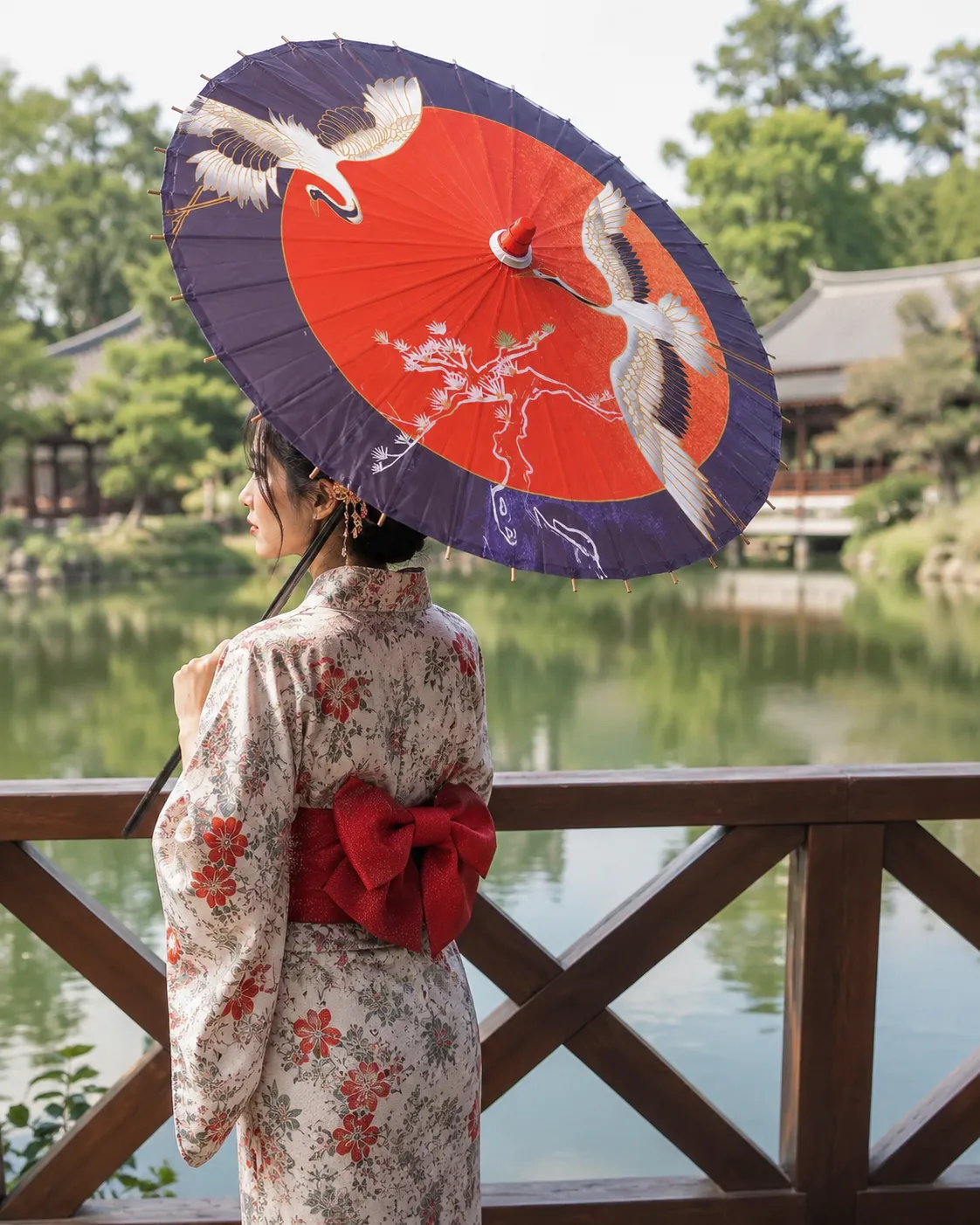 Ombrelle Grues Japon - Image 3