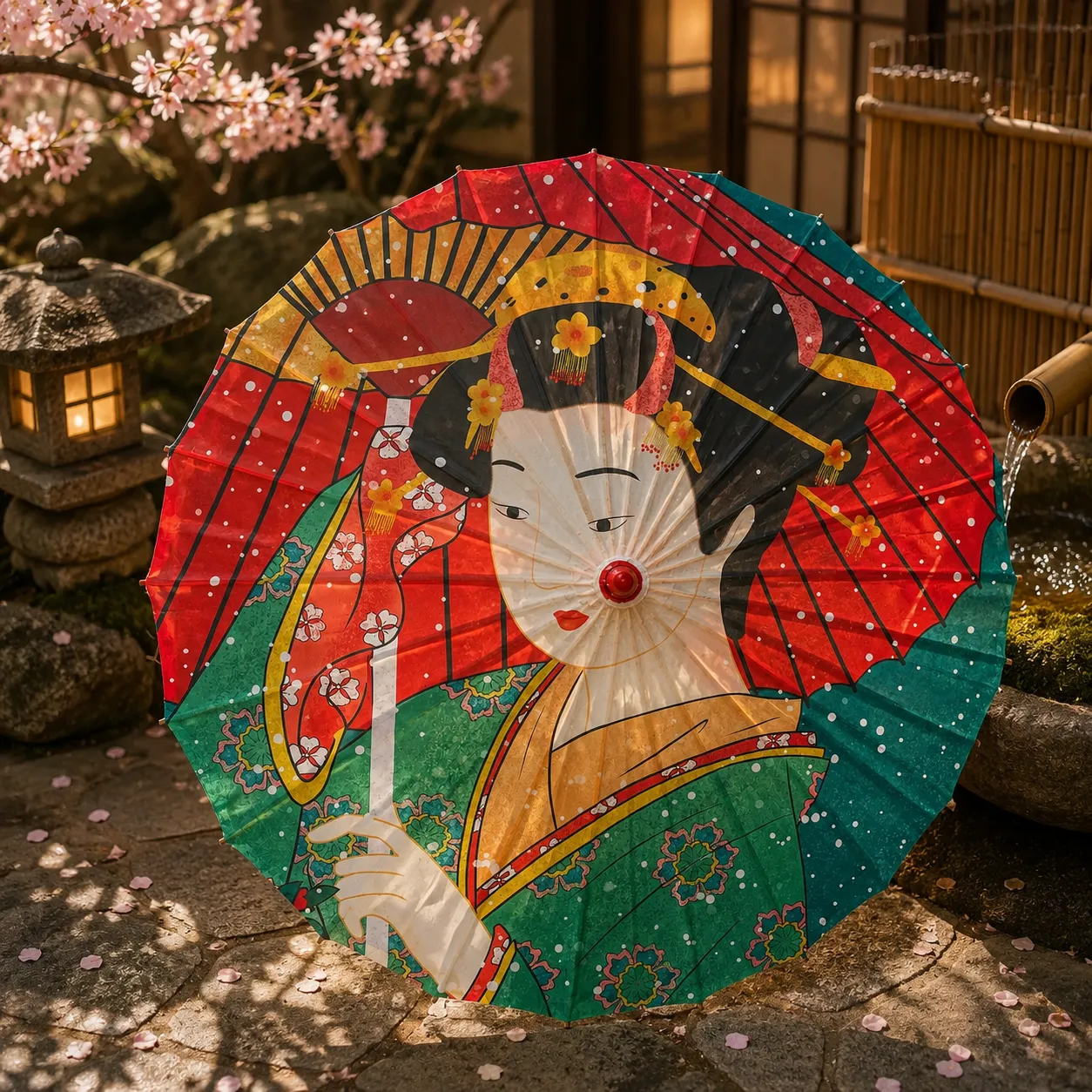 Ombrelle Japonaise Imprimée - Image 2