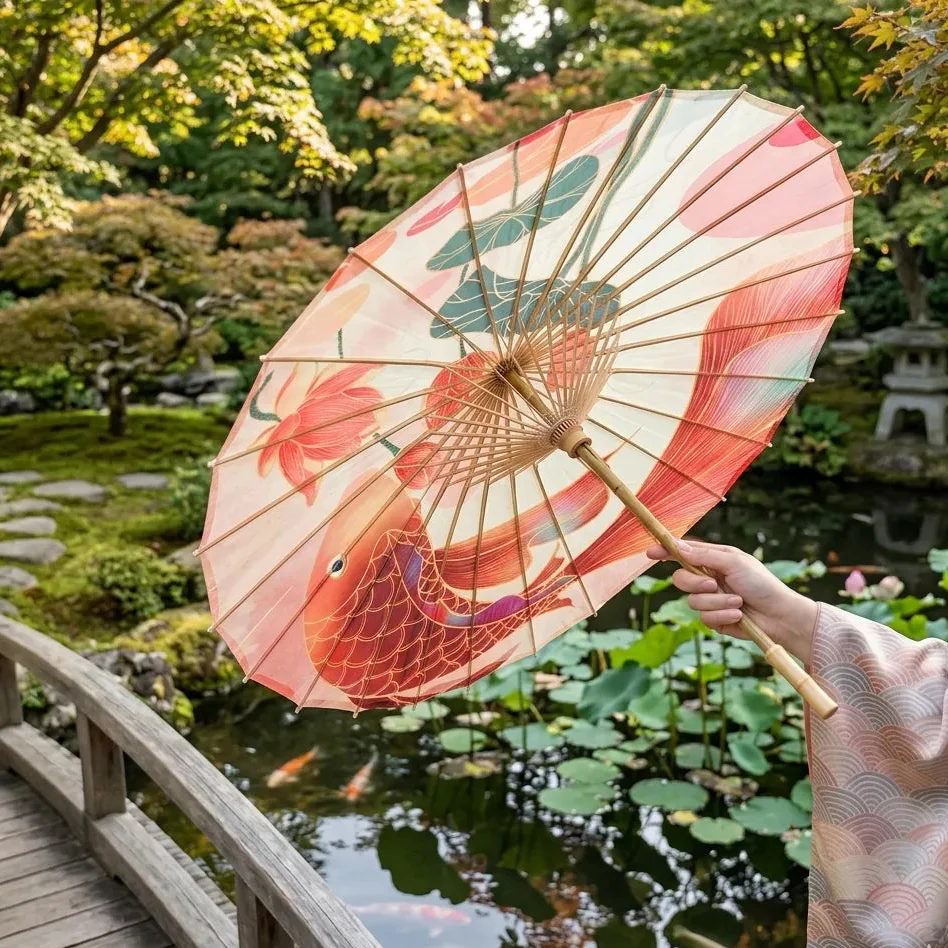 Ombrelle Japonaise Koi Lotus - Image 3