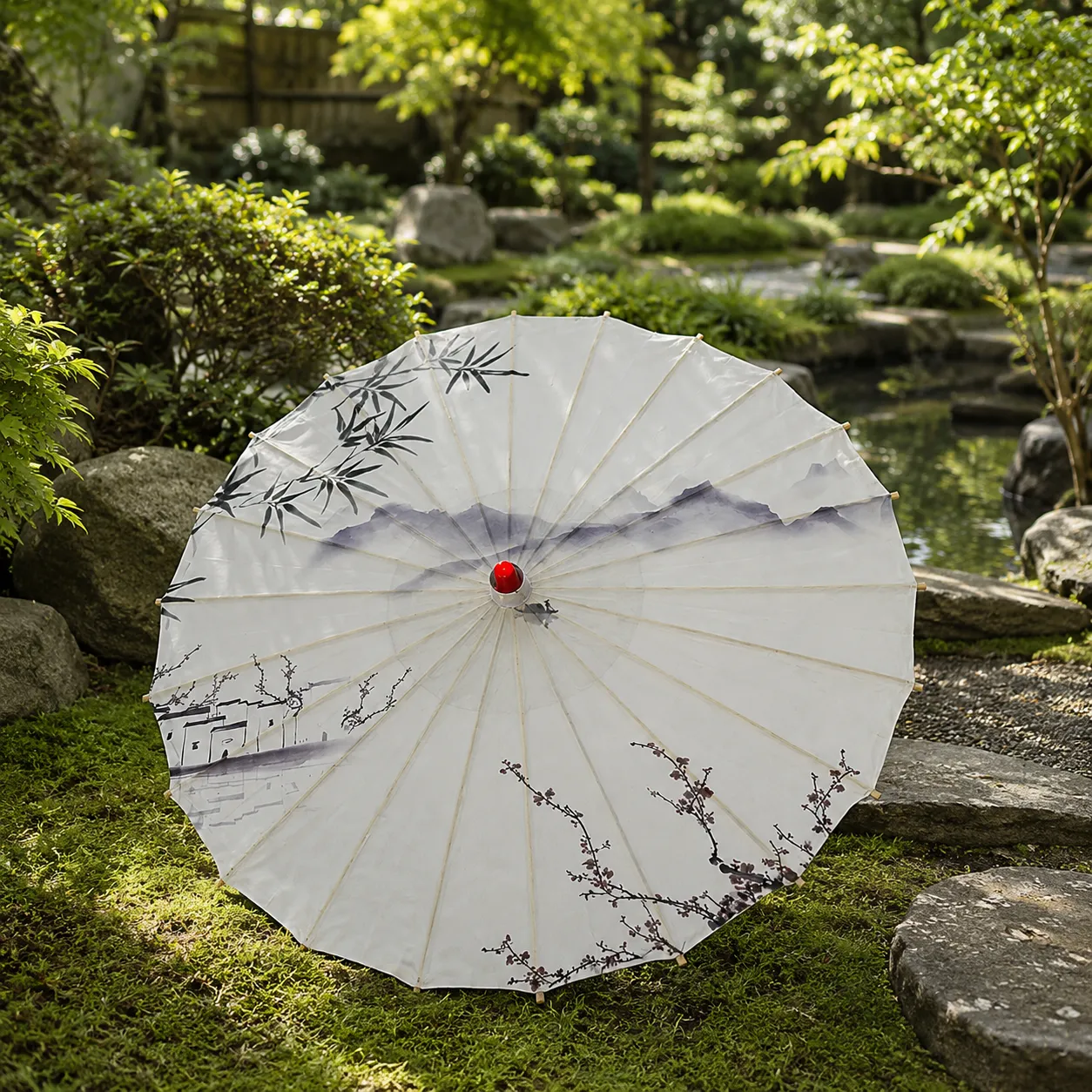 Ombrelle Japonaise Motif Paysager