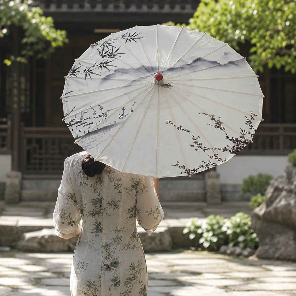 Ombrelle Japonaise Motif Paysager - Image 3