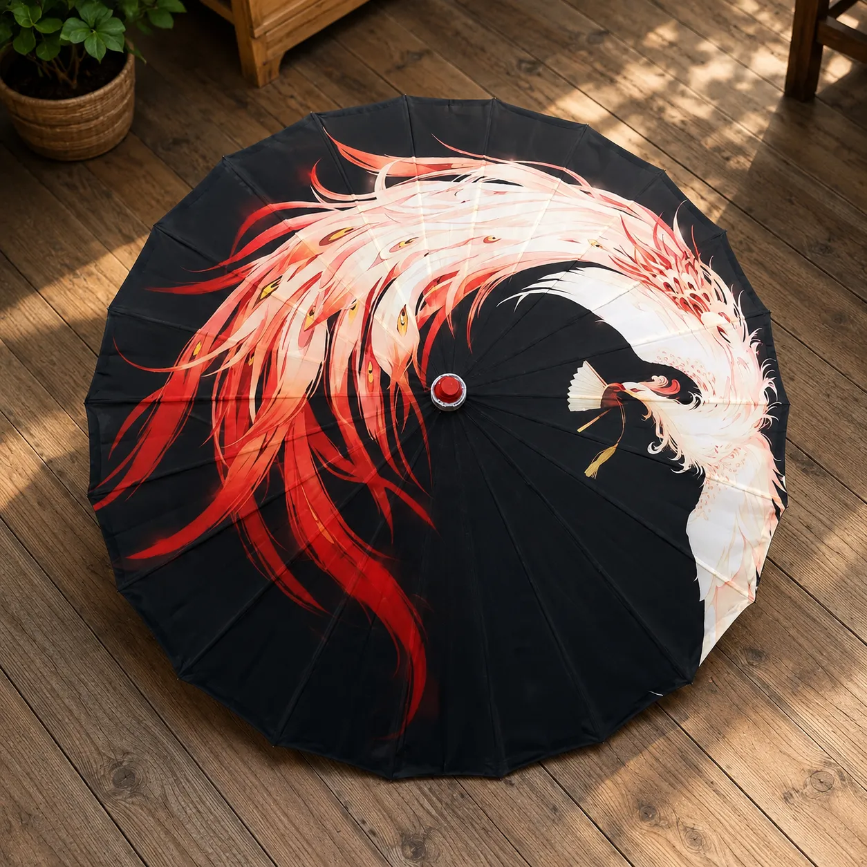 Ombrelle Japonaise Renard à Neuf Queues