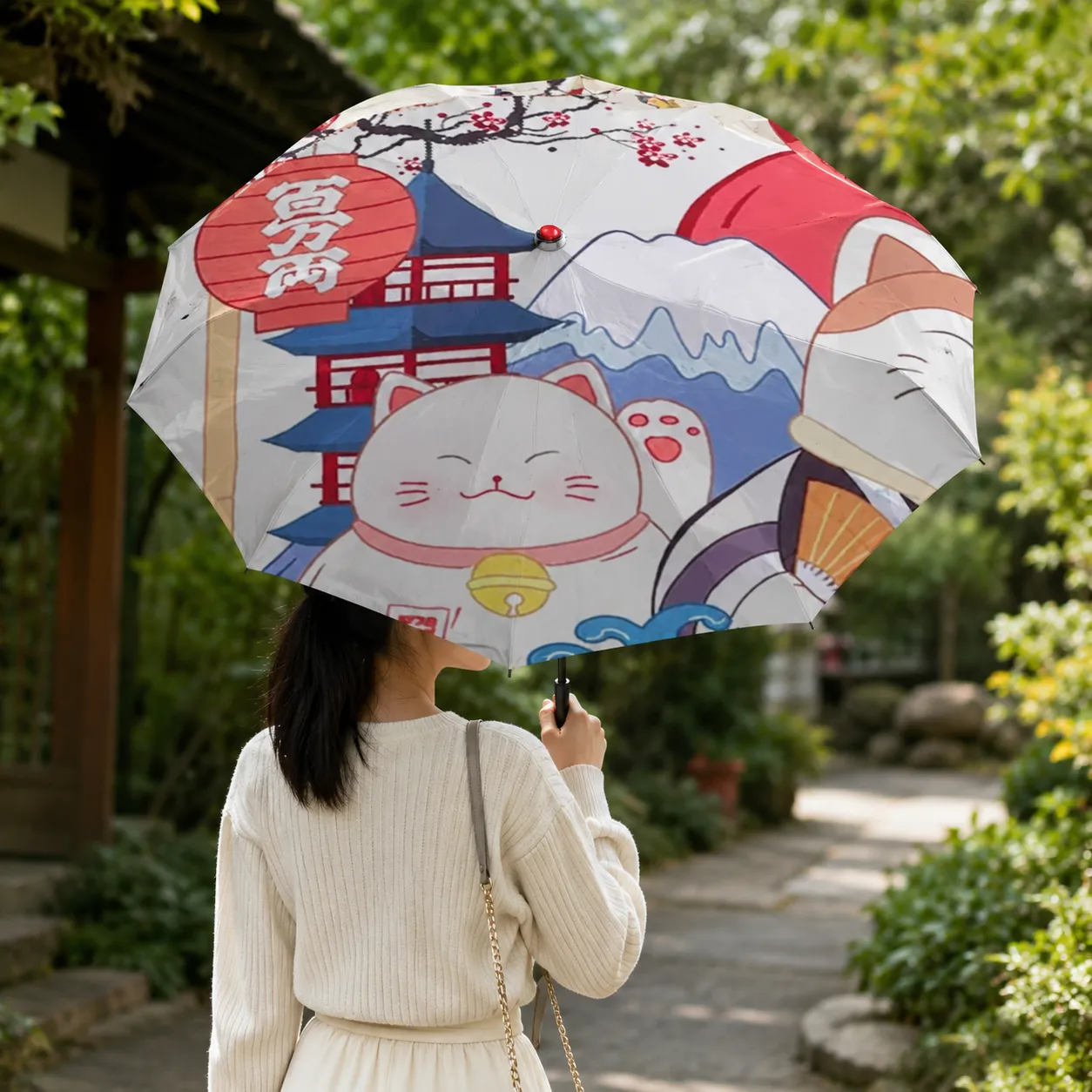 Ombrelle Maneki Neko Japonais - Image 3