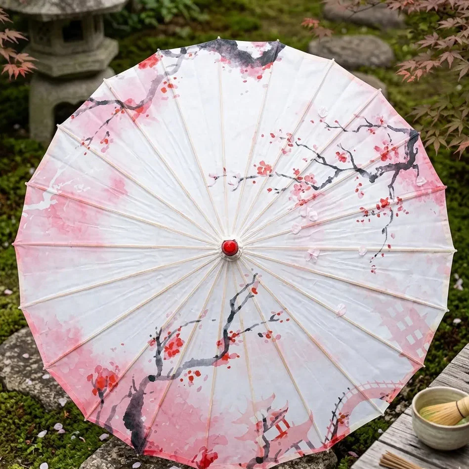 Ombrelle Paysage Japonais Rose - Image 3