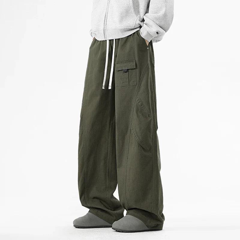 Pantalon Cargo Japonais Homme Large en Coton - Image 2
