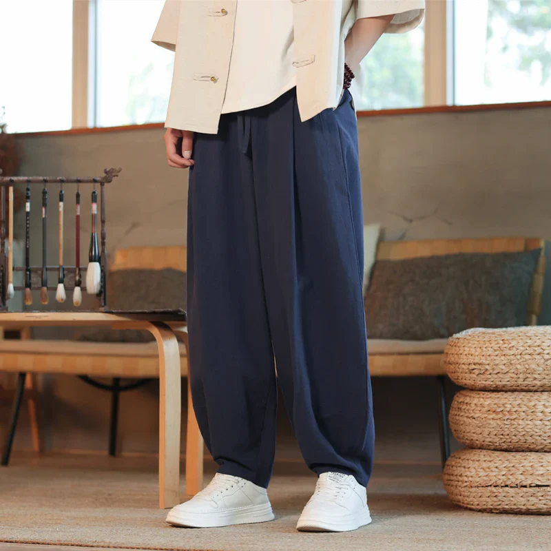 Pantalon Décontracté en Coton Style Japonais - Image 4