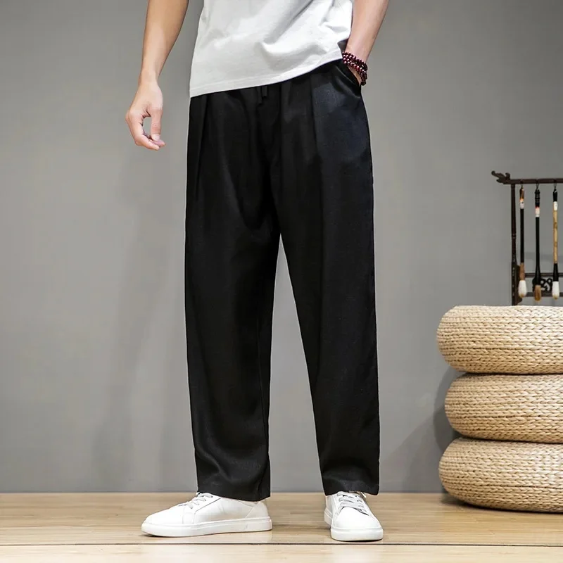 Pantalon Droit Japonais en Coton et Lin - Image 3