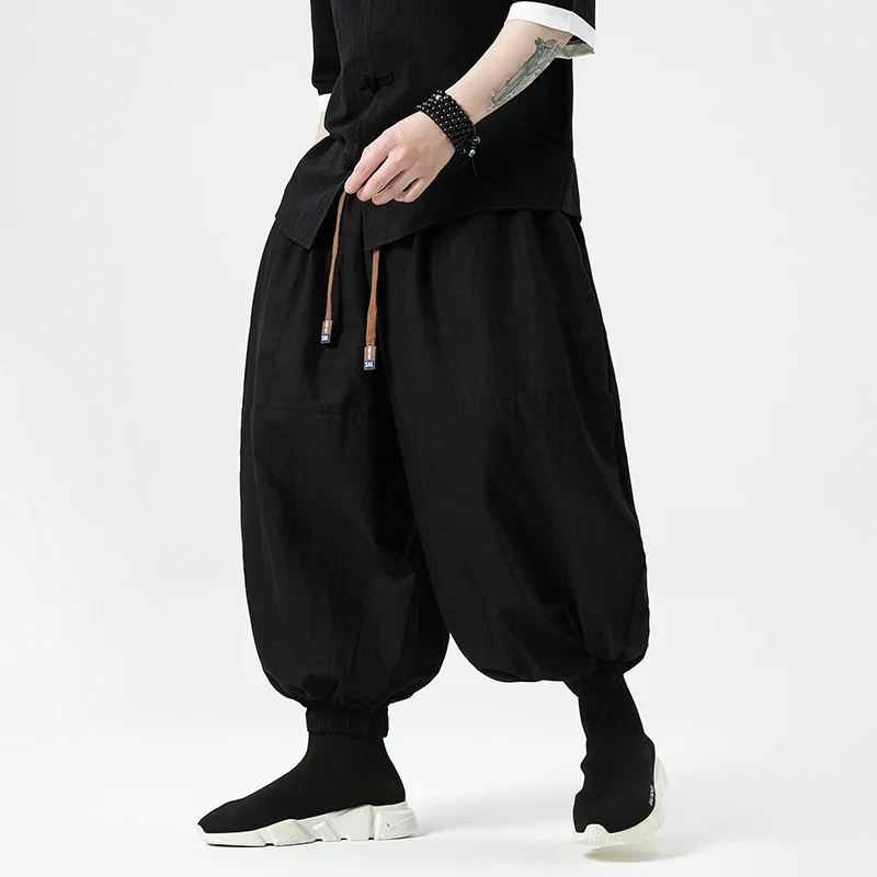 Pantalon Japonais à Jambes Large Confortable - Image 2
