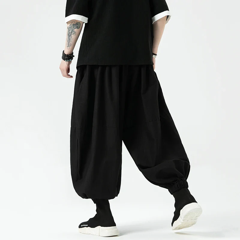 Pantalon Japonais à Jambes Large Confortable - Image 4