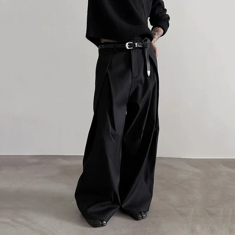 Pantalon Japonais à Jambes Larges à Plis