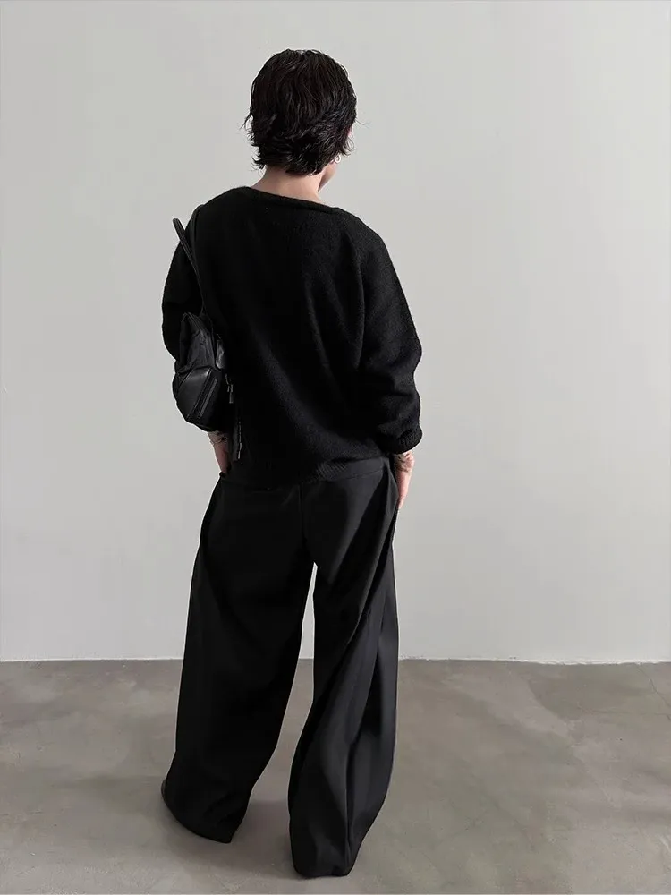 Pantalon Japonais à Jambes Larges à Plis - Image 2