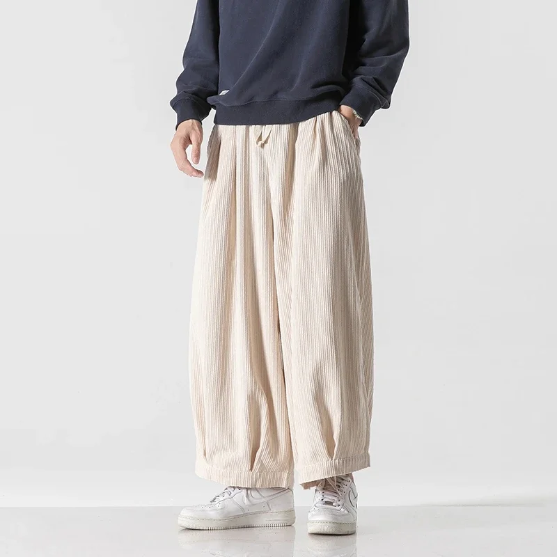 Pantalon Japonais Ample en Velours Côtelé - Image 2
