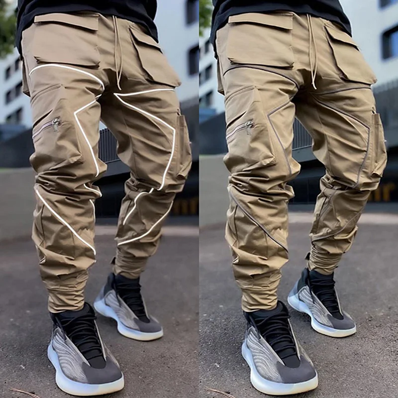 Pantalon Japonais Cargo Hip Hop Réfléchissant - Image 2