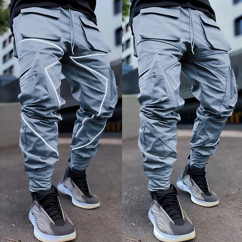 Pantalon Japonais Cargo Hip Hop Réfléchissant - Image 5