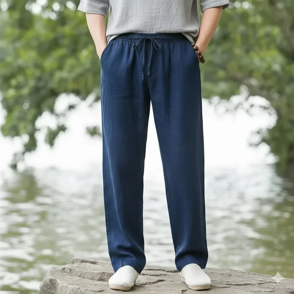 Pantalon Japonais d’Eté Léger en Lin