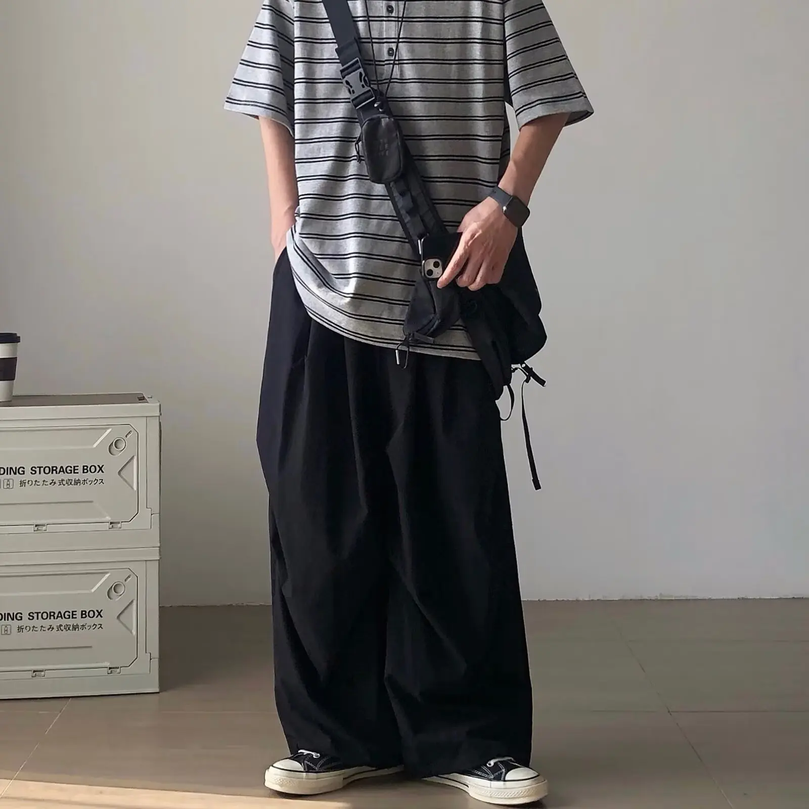Pantalon Japonais Décontracté à Jambes Larges - Image 2
