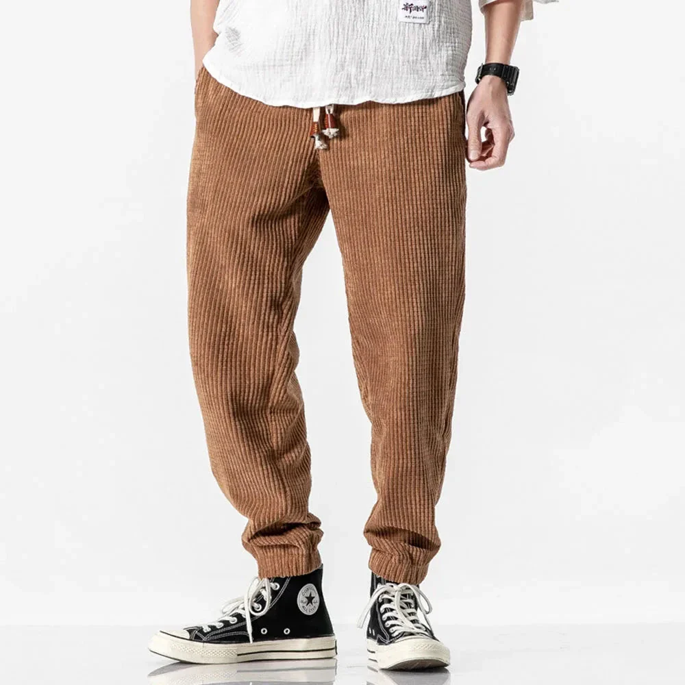 Pantalon Japonais Décontracté en Velours - Image 2