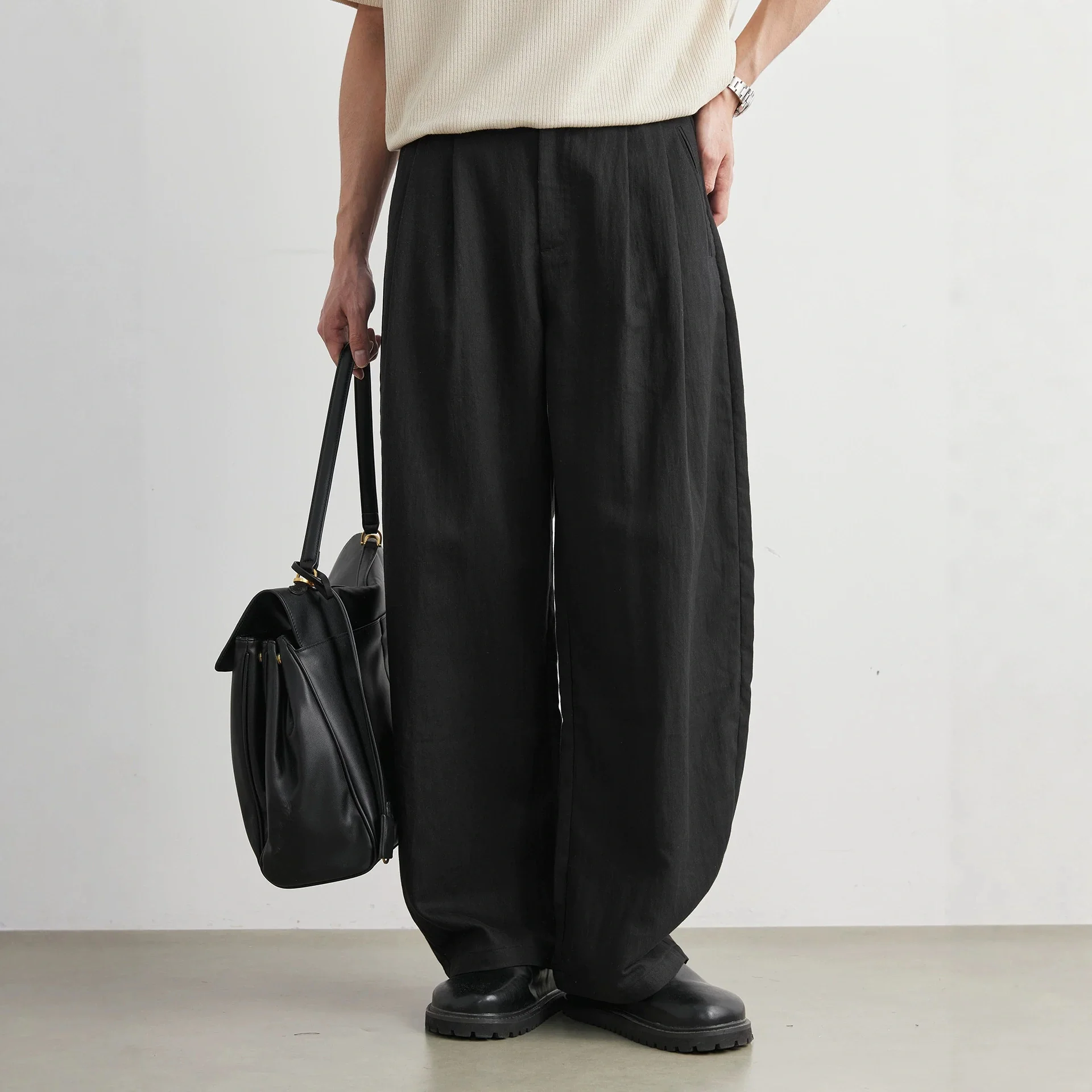 Pantalon Large Plissé Homme - Image 3