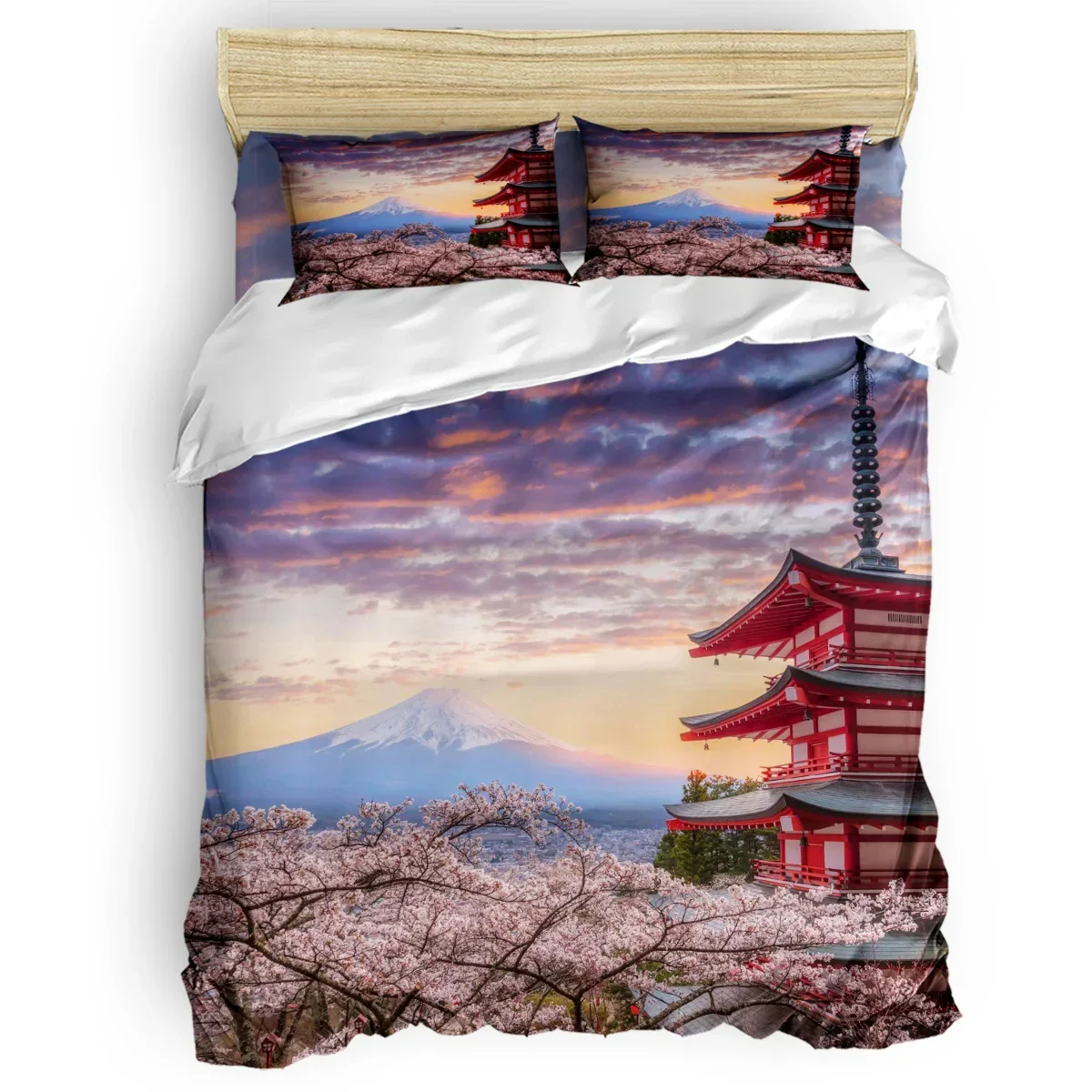 Parure de Lit Imprimé Paysage du Japon
