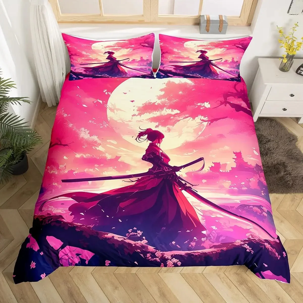Parure de Lit Japonaise Coucher du Soleil
