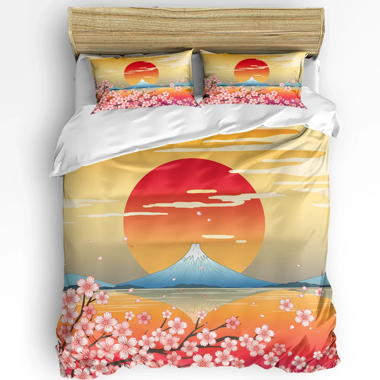 Parure de Lit Japonaise Soleil Mont Fuji