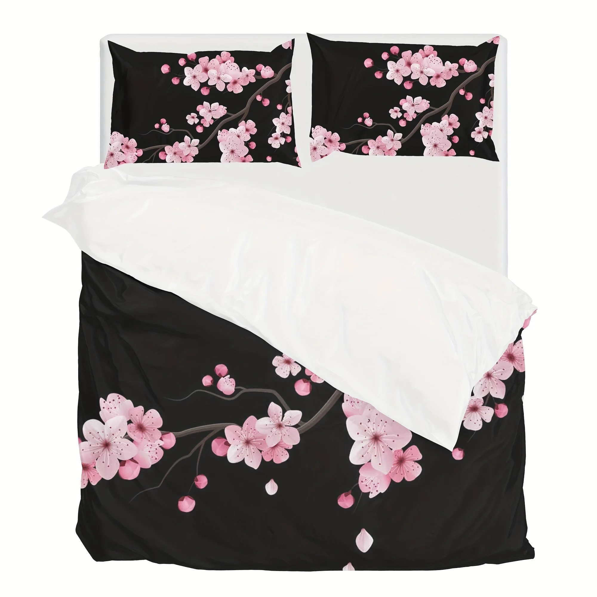 Parure de Lit Noire et Rose - Image 2