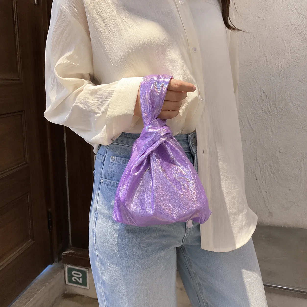 Petit Sac de Poignet Japonais Pailleté