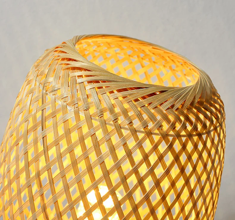 Petite Lampe Japonaise Décorative Tissée - Image 2