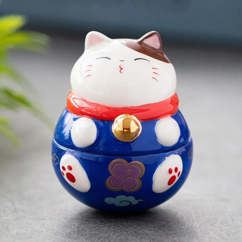 Porte bonheur céramique chat japonais - Image 3