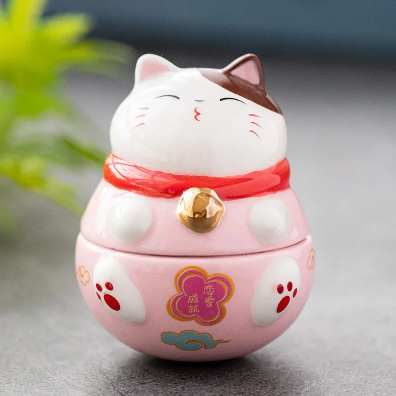 Porte bonheur céramique chat japonais - Image 4