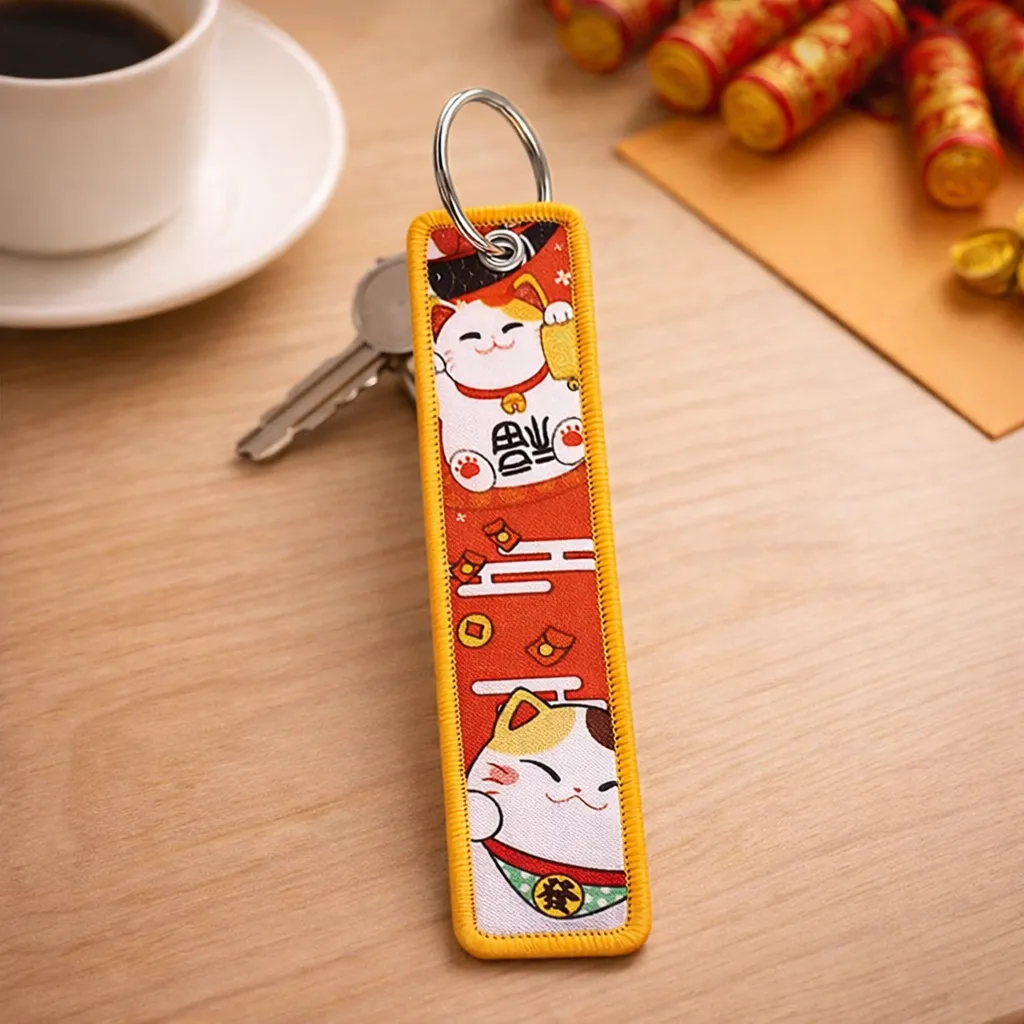 Porte-Clés Brodé Maneki Neko - Image 3