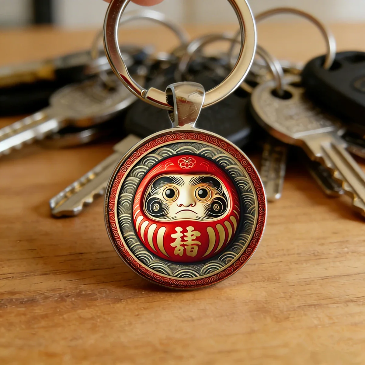 Porte-Clés Daruma en Métal - Image 2