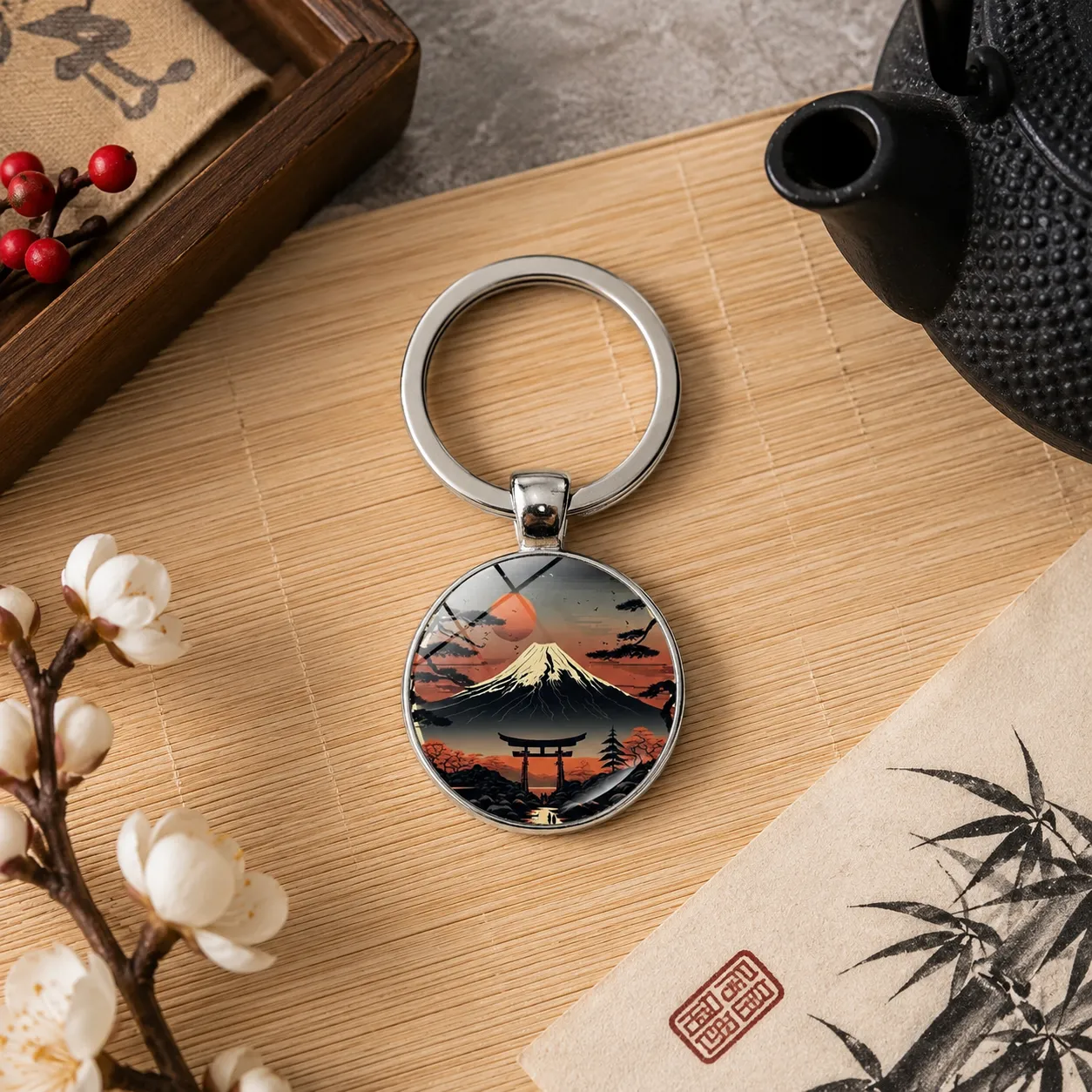 Porte-clés Japonais Mont-Fuji Torii