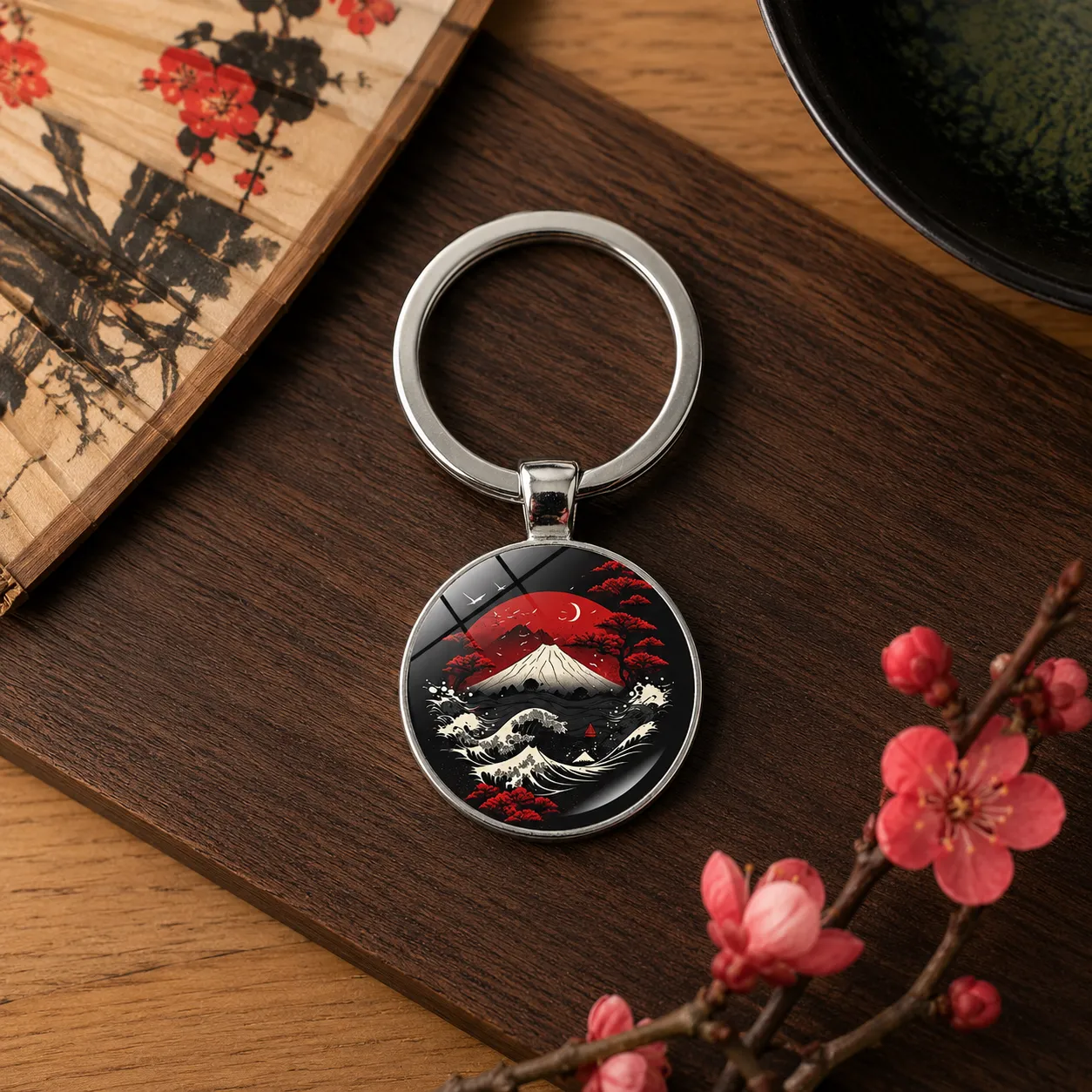 Porte-clés Japonais Paysage Nocturne - Image 4