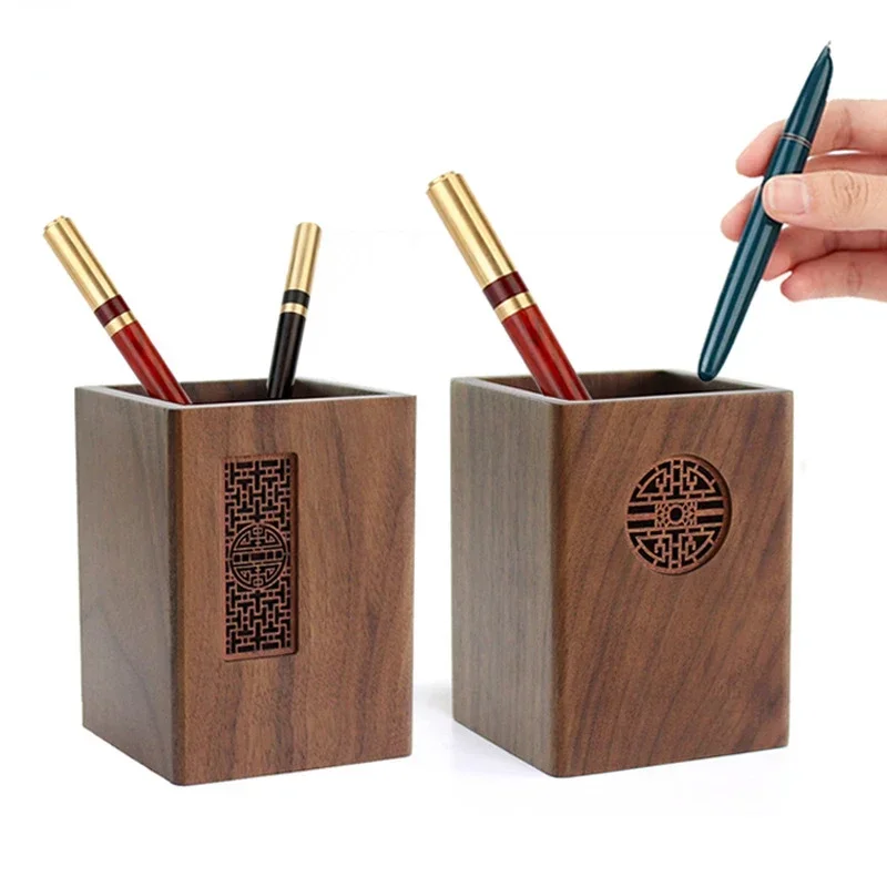 Porte-stylo japonais en bois - Image 2