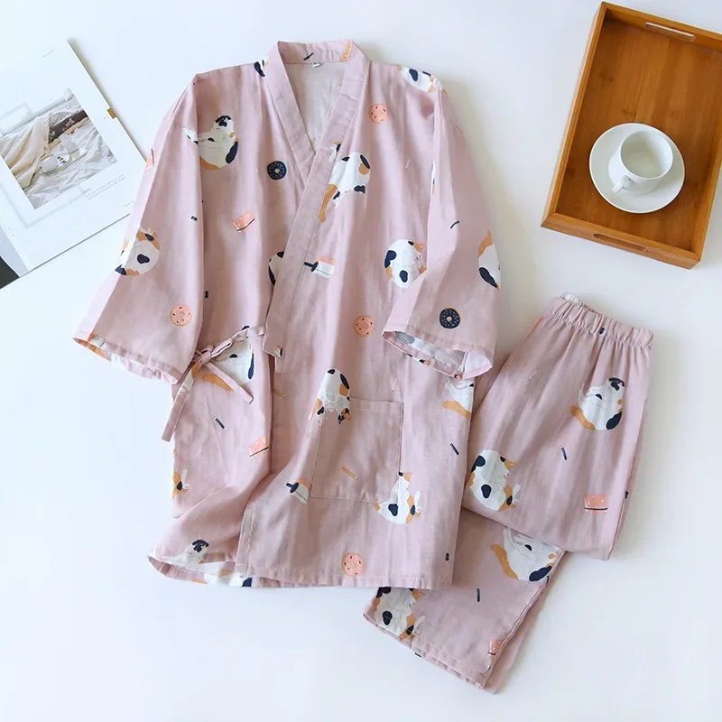 Pyjama Japonais Femme Chat - Image 2