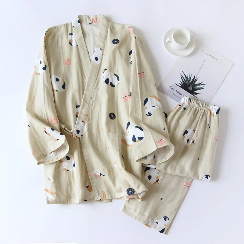 Pyjama Japonais Femme Chat - Image 3