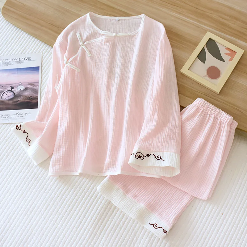 Pyjama Japonais Femme Confortable en Coton - Image 5