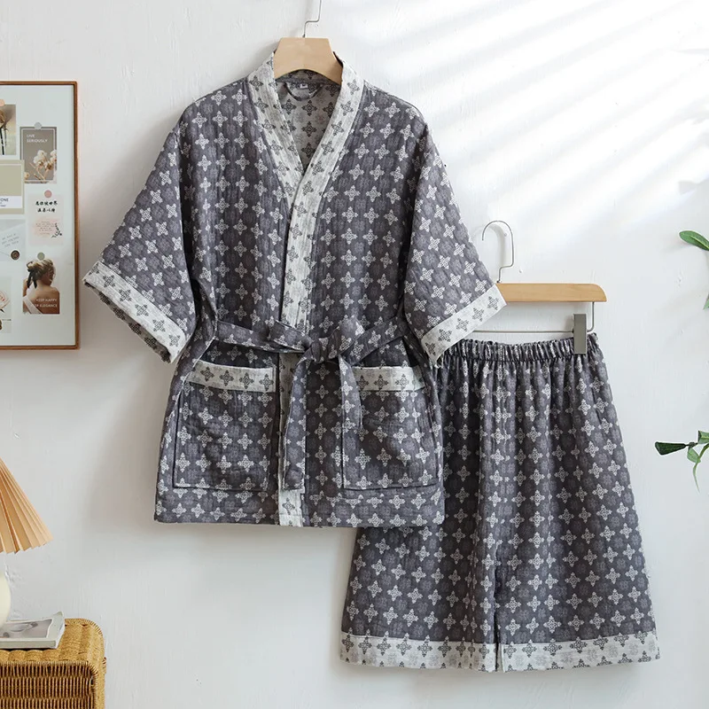 Pyjama Japonais Femme Motif Géométrique - Image 4
