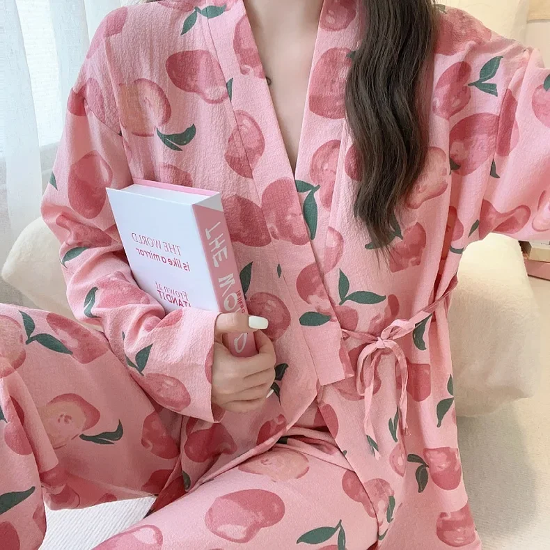 Pyjama Japonais Femme Rose - Image 2