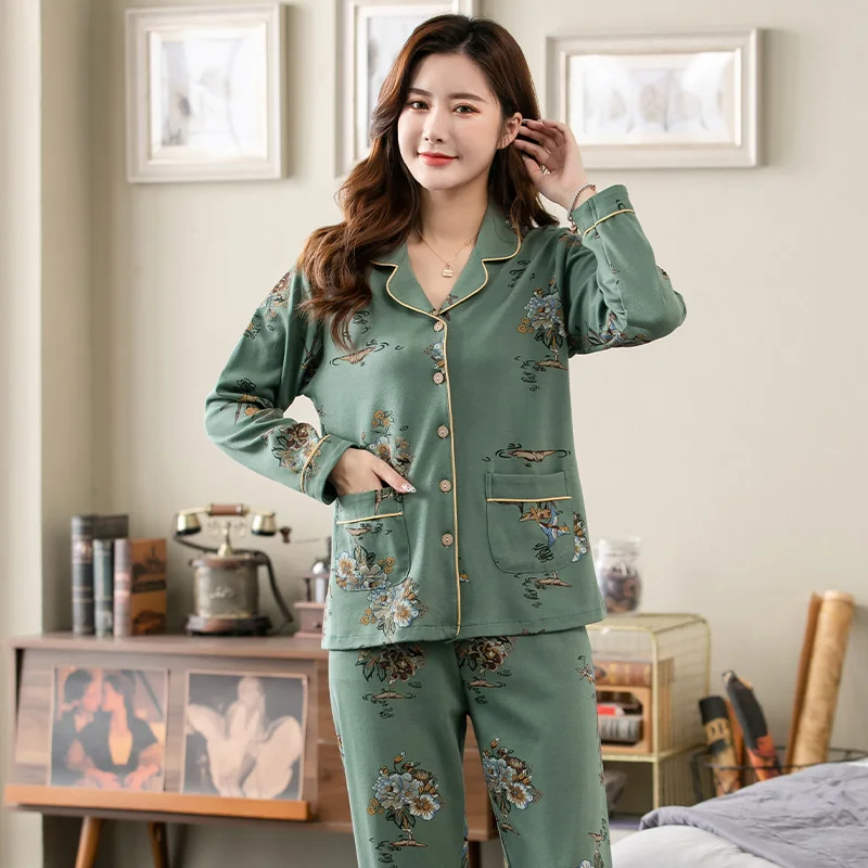 Pyjama Japonais Femme Vert Confortable - Image 2