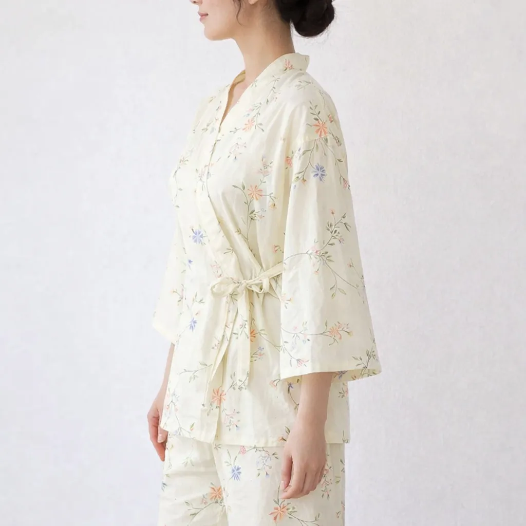 Pyjama Japonais Fleuri Vintage - Image 2