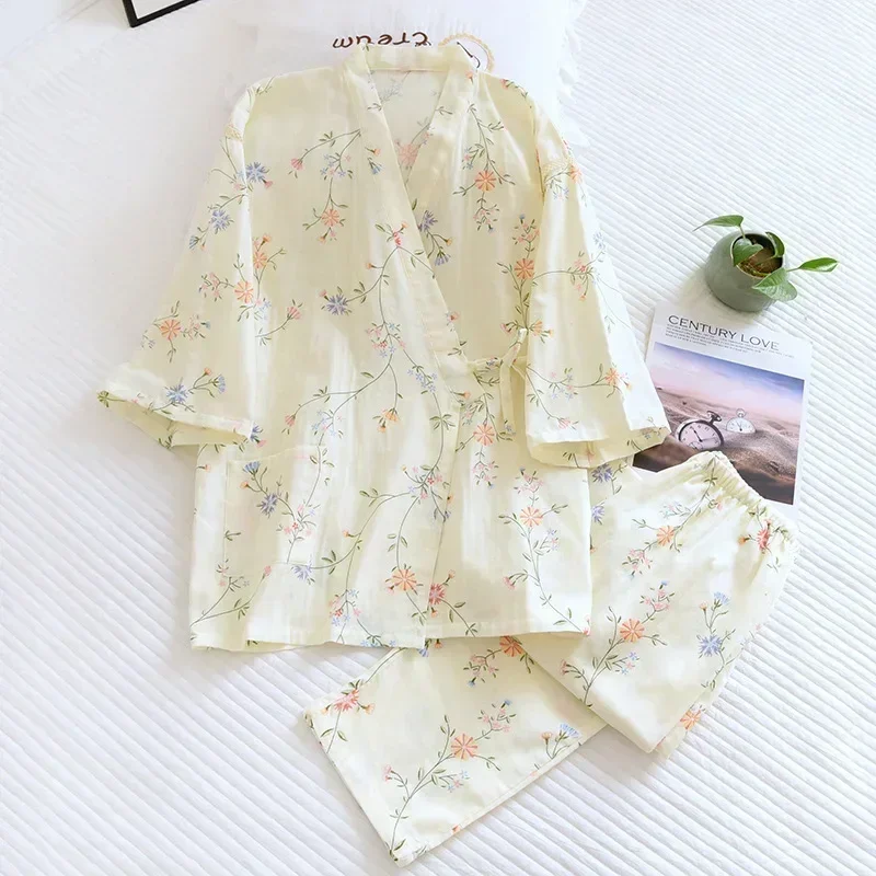 Pyjama Japonais Fleuri Vintage - Image 3