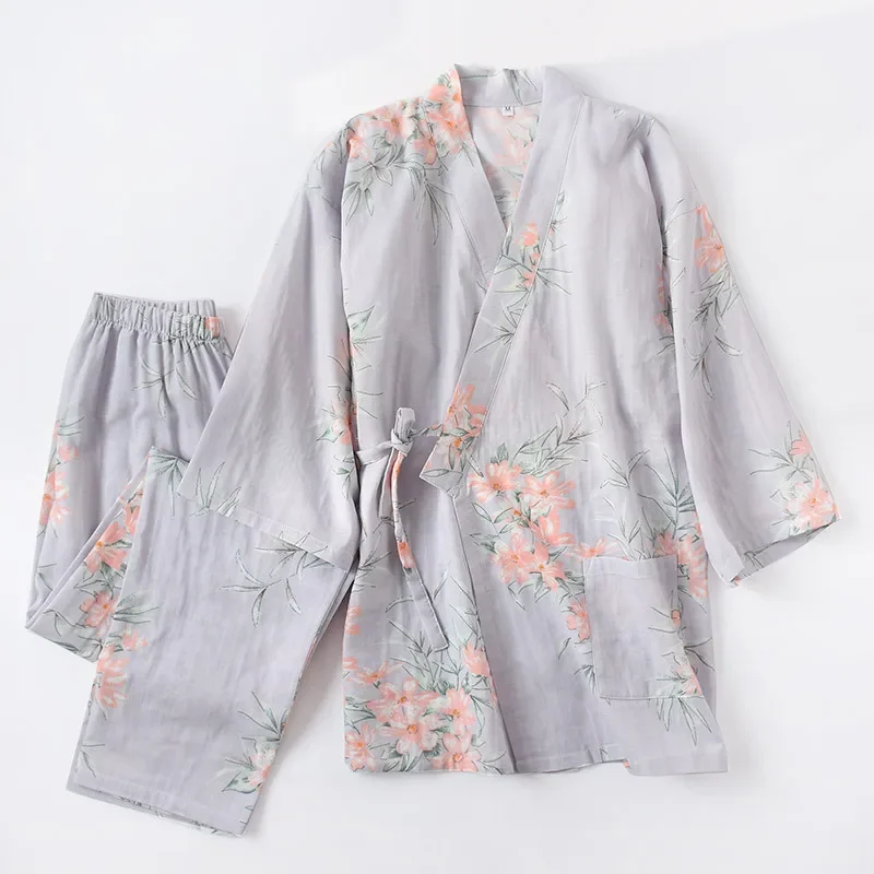 Pyjama Japonais Motif Floral - Image 4