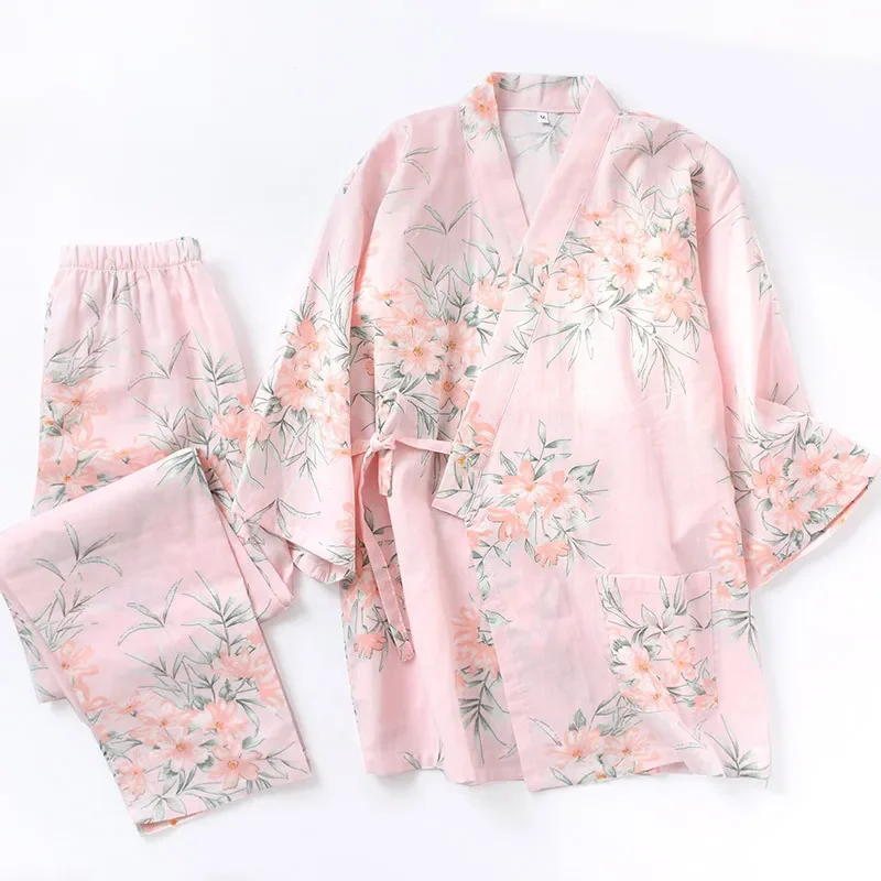 Pyjama Japonais Motif Floral - Image 5