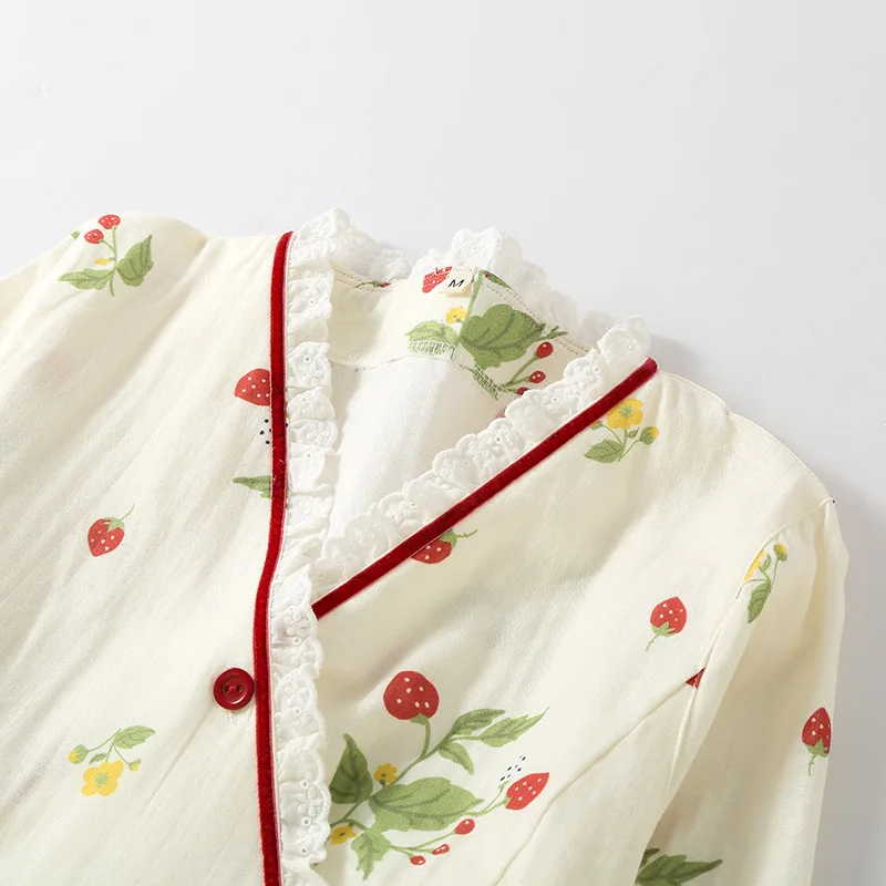 Pyjama Japonais Motif Fraise - Image 2